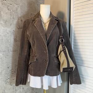 Brown H&M corduroy retro jacket